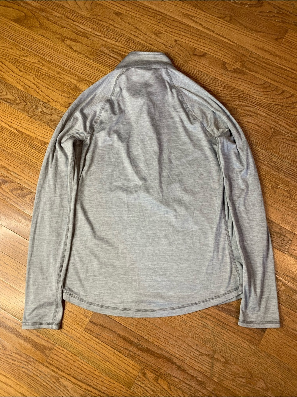 Athletic Works Grey 1/4 Zip Pullover Top Neon Coral Accent Women’s Size S - Picture 2 of 6